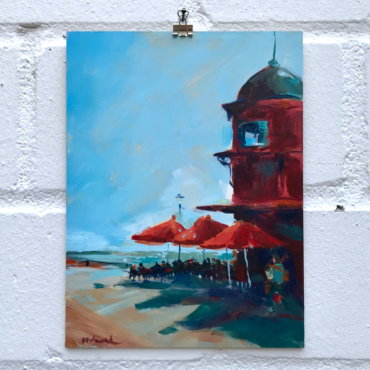 mercados-painting-olhao An artist painting outdoors in Faro.